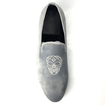Slip bordir pada Loafers beludru, Pria High End Loafers Pria