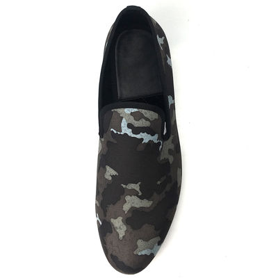 Pria bersulam Black Suede Loafers Sepatu Mewah Sepatu Baju Kulit Domba