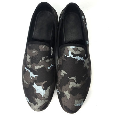 Pria bersulam Black Suede Loafers Sepatu Mewah Sepatu Baju Kulit Domba