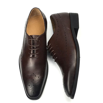 Pakaian formal pria kulit sapi berwarna tangan Sepatu gaya elegan