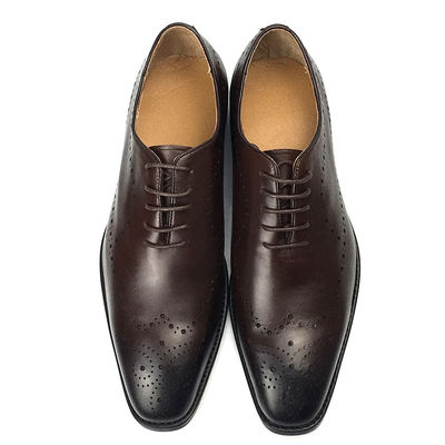 Pakaian formal pria kulit sapi berwarna tangan Sepatu gaya elegan
