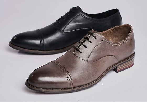 Ketahanan 3cm Heel Pria Kulit Sepatu gaun, Party Wear Sepatu Untuk Pria