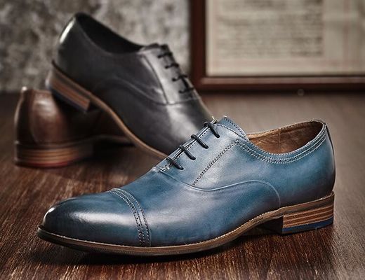 Ketahanan 3cm Heel Pria Kulit Sepatu gaun, Party Wear Sepatu Untuk Pria