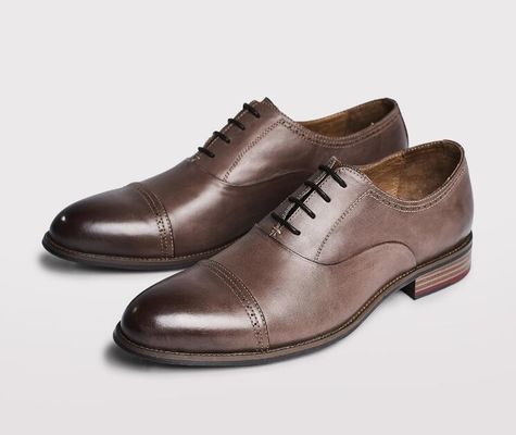 Ketahanan 3cm Heel Pria Kulit Sepatu gaun, Party Wear Sepatu Untuk Pria