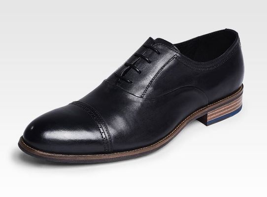Ketahanan 3cm Heel Pria Kulit Sepatu gaun, Party Wear Sepatu Untuk Pria