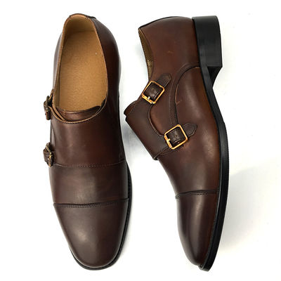 Sepatu Pakaian Kulit Sapi Pria Musim Panas Sepatu Oxford dengan Tali Ganda