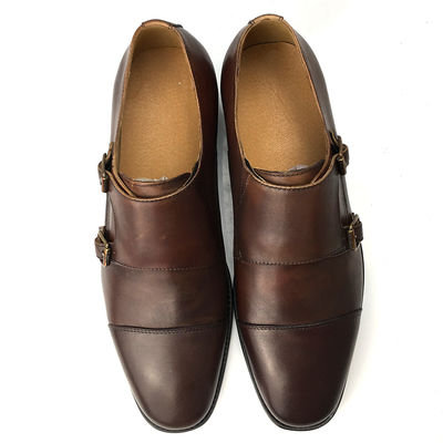Sepatu Pakaian Kulit Sapi Pria Musim Panas Sepatu Oxford dengan Tali Ganda