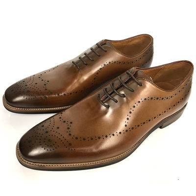 Inggris Gaya Mode Pria Kantor Formal Kulit Brogue Sepatu Dengan Ukuran Besar
