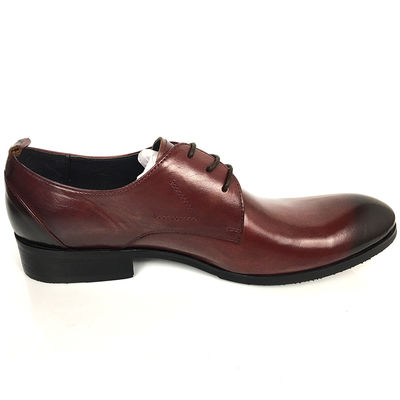 Wine Red Rismart Sepatu Oxford Pria Dewasa Gaun Bergaya Sepatu Kulit