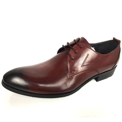 Wine Red Rismart Sepatu Oxford Pria Dewasa Gaun Bergaya Sepatu Kulit