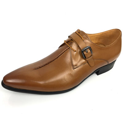 Oxford Business Office Dress Men Formal Dress Shoes, Monk Strap Shoes