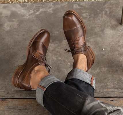 Pria Bisnis Casual Dress Pria sepatu kulit Plus - ukuran 45 46 47