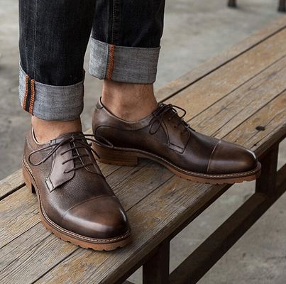 Pria Bisnis Casual Dress Pria sepatu kulit Plus - ukuran 45 46 47