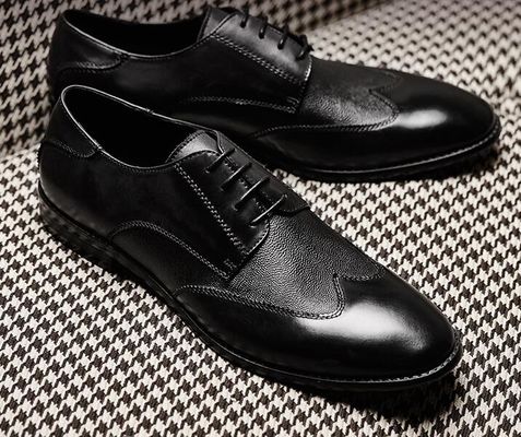 Desain Italia asli pria kulit sepatu gaun, disesuaikan pria formal sepatu