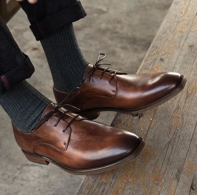 Pekerja Kantor Pria formal pakaian formal sepatu, sepatu kulit asli Italia