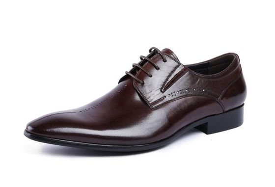 Brand Wingtip Oxford Men Luxury Kulit Sepatu Pakaian, Ukiran Kulit Asli Sepatu