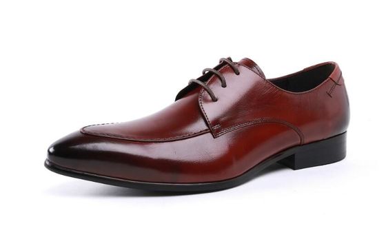 Desain Patent Kulit Hitam Sepatu Pakaian, Lace Up Sepatu