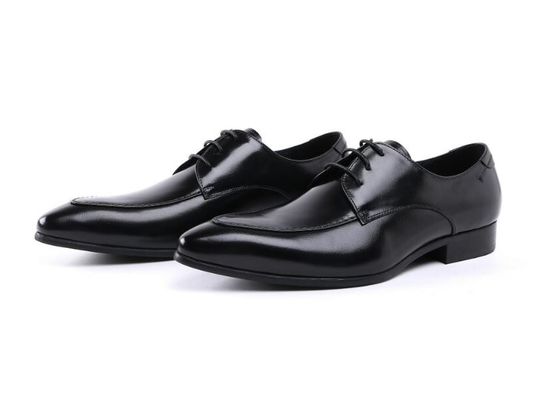 Desain Patent Kulit Hitam Sepatu Pakaian, Lace Up Sepatu