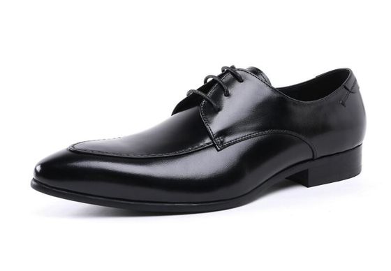 Desain Patent Kulit Hitam Sepatu Pakaian, Lace Up Sepatu