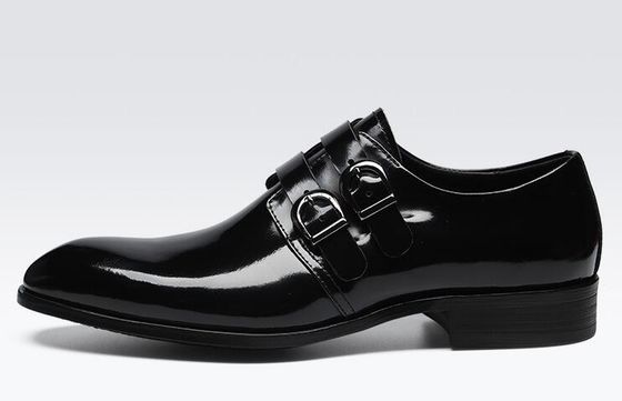 Retro Brogue Pria formal pakaian sepatu, Kantor Bisnis Hitam Oxford Sepatu