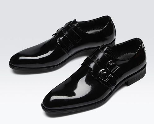 Retro Brogue Pria formal pakaian sepatu, Kantor Bisnis Hitam Oxford Sepatu