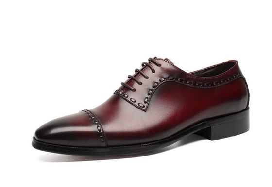 Kulit Musim Semi / Musim Gugur Pakaian Pernikahan Pria Sepatu Pria Fashion Goodyear Soles Oxford