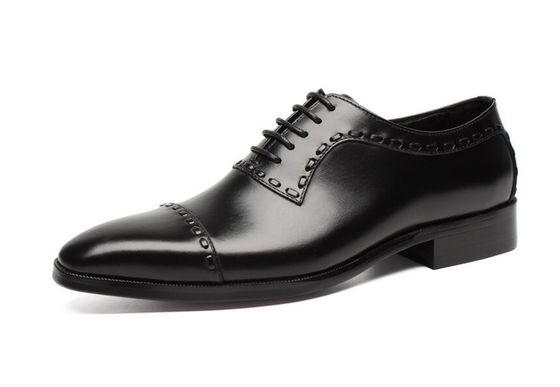 Kulit Musim Semi / Musim Gugur Pakaian Pernikahan Pria Sepatu Pria Fashion Goodyear Soles Oxford