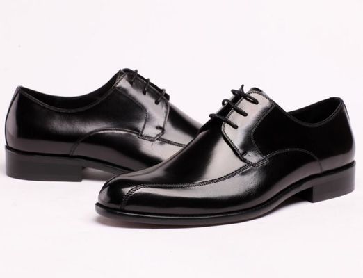 Petugas Bisnis Pria sepatu kulit gaun, gaun hitam loafers tahan gulung