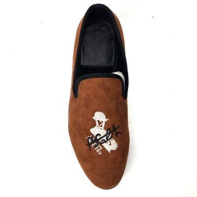 Oranges Mens Velvet Loafers Wear Resistant Breathable Nyaman Loafers Kulit
