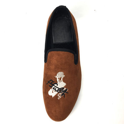 Oranges Mens Velvet Loafers Wear Resistant Breathable Nyaman Loafers Kulit