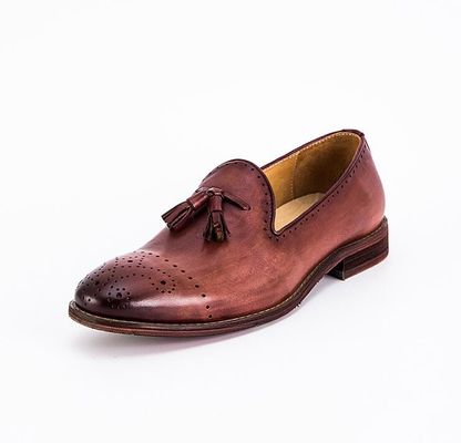 Summer Brown Pria Kulit Loafers Sepatu Slip On Brogue Tassel Loafers