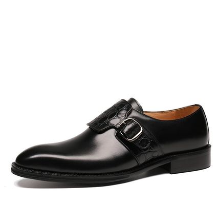 Sepatu pria mewah dengan tali / sepatu kulit asli murni gaya Italia Loafer untuk pria