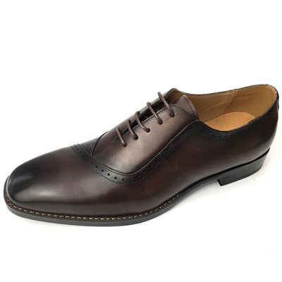 Sepatu Pria Gaya Inggris Berujung / Sepatu Ringan Casual Warna Brown