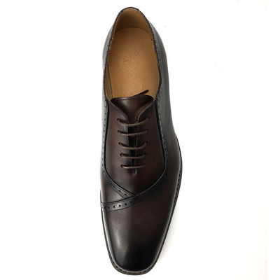 Sepatu Pria Gaya Inggris Berujung / Sepatu Ringan Casual Warna Brown