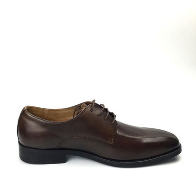 Warna cokelat Pria Kulit Casual Sepatu Low Heel Sepatu Tinggi Urusan Bisnis Gaya