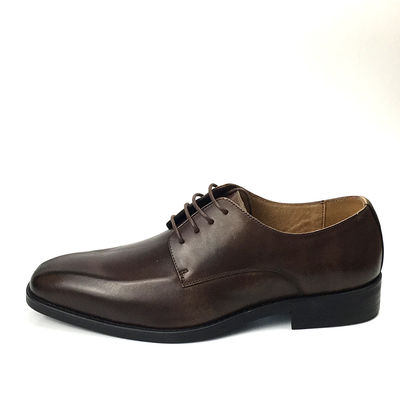 Warna cokelat Pria Kulit Casual Sepatu Low Heel Sepatu Tinggi Urusan Bisnis Gaya