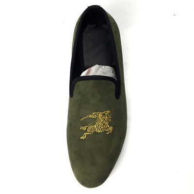 Tentara Hijau Pria Velvet Loafers Men Bernafas Slip On Summer Shoes