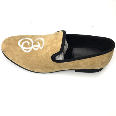 Custom Men Velvet Loafers Slip On Men Velvet Dress Slippers Untuk Atletik / Kantor