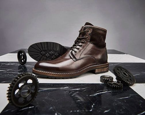 Pria nyaman Pakaian Kulit Sepatu Soft Kopi Dan Sepatu Vintage Biru