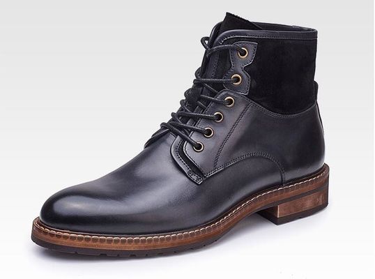 Pria nyaman Pakaian Kulit Sepatu Soft Kopi Dan Sepatu Vintage Biru