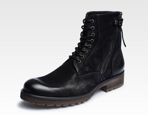 Men Lace Up Ankle Boots Wear Resistant Casual Men Kulit Cowboy Boots