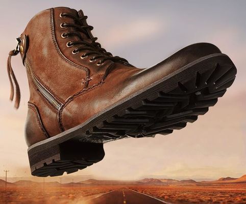 Men Lace Up Ankle Boots Wear Resistant Casual Men Kulit Cowboy Boots