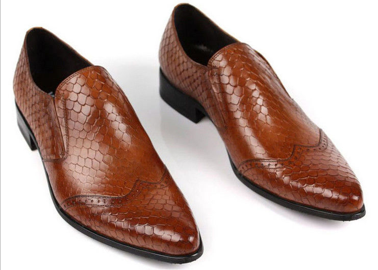 Model Kulit Ular Pria Pakaian Formal Sepatu Kulit Asli Pria Sepatu Mewah Untuk Pesta