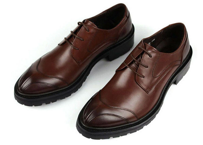 Setiap Logo Sepatu Pakaian Kulit Pria Dengan Jahitan Gaya Inggris Sepatu Pakaian Kulit Biru