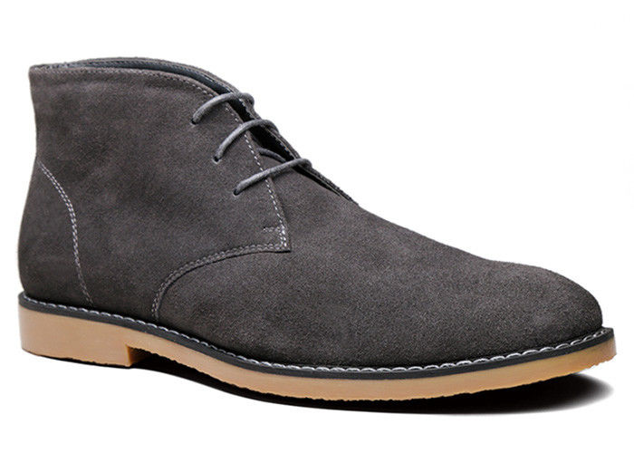 Winter Mens Suede Desert Boots Round Toe Lace - Up Men High Top Casual Shoes