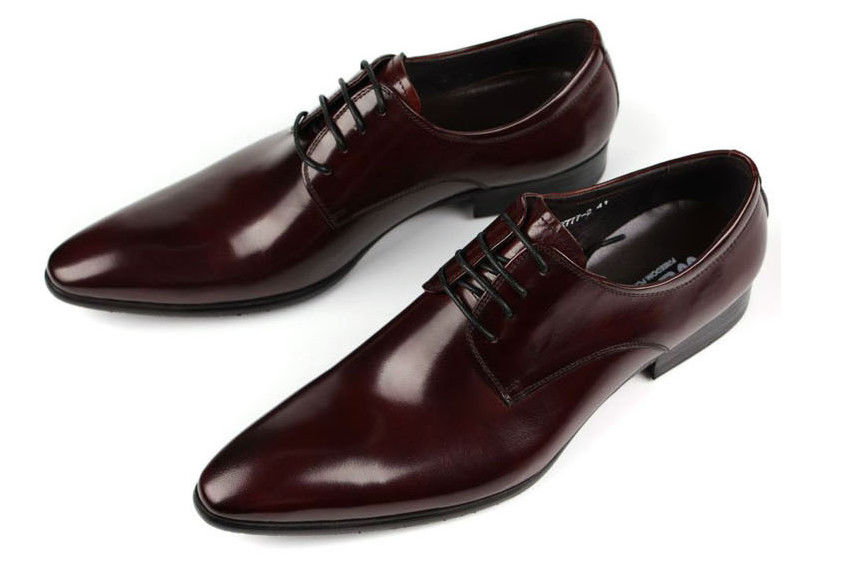 Oxford Style Pria Kulit Pakaian Sepatu Hitam / Hitam Hitam Pakaian Sepatu