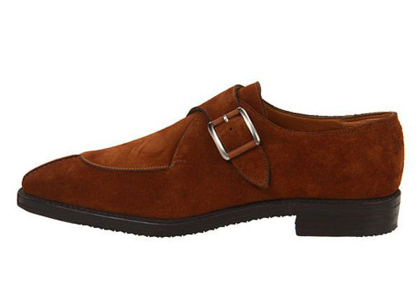 Tangan buatan laki-laki sepatu Oxford renda, kulit asli Monk tali sepatu Brogue