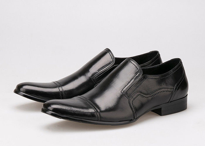 Bisnis Formal Pakaian Pernikahan Pria Sepatu Pakai tahan Letak Kulit Hitam Slip On Sepatu