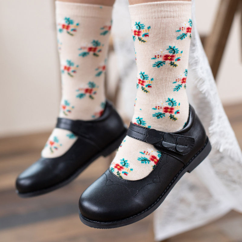 Casual Girls Kulit Sepatu Sekolah Dasi Up Round Toe Ukuran 26-45