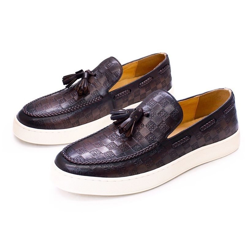 Kulit Pria Casual Slip On Sneakers Sepatu 1,2kg 40-45 Ukuran